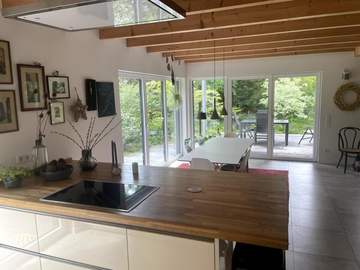 Modernes Holzhaus Im Skandinavischen Stil Mit Sauna, Garten Und 2 Katzen Norderstedt Luaran gambar